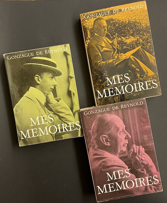 REYNOLD (Gonzague de) Mes mémoires. Genève, Editions Générales, 1960-1963. – Image 3