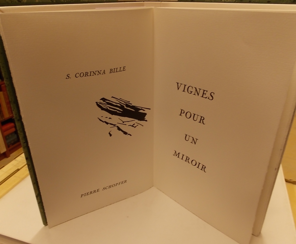BILLE (S. Corinna) Vignes pour un miroir. Lausanne, Gonin, 1985. – Image 3
