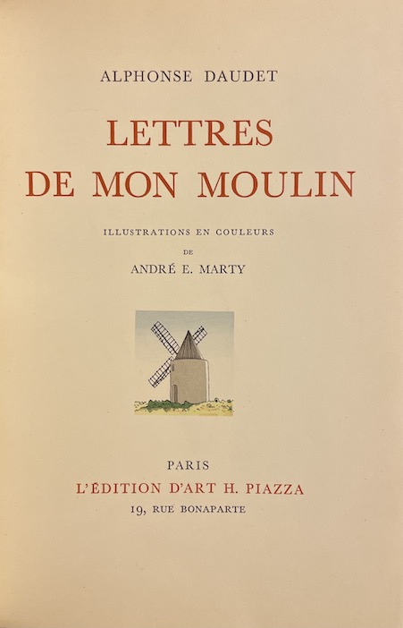 DAUDET (Alphonse) Lettres de mon moulin. Paris, H. Piazza, 1940. – Image 2