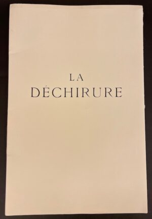 PHILIPPE (Jean-Loup) - MIOTTE (Jean) La déchirure. Sans lieu, Editions Dorothea Keeser, 1998.