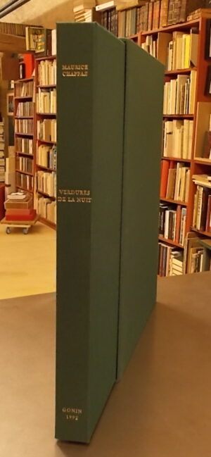 PALEZIEUX (Gérard de) - CHAPPAZ (Maurice) Verdures de la nuit. Lausanne, Pierre Gonin, 1992.