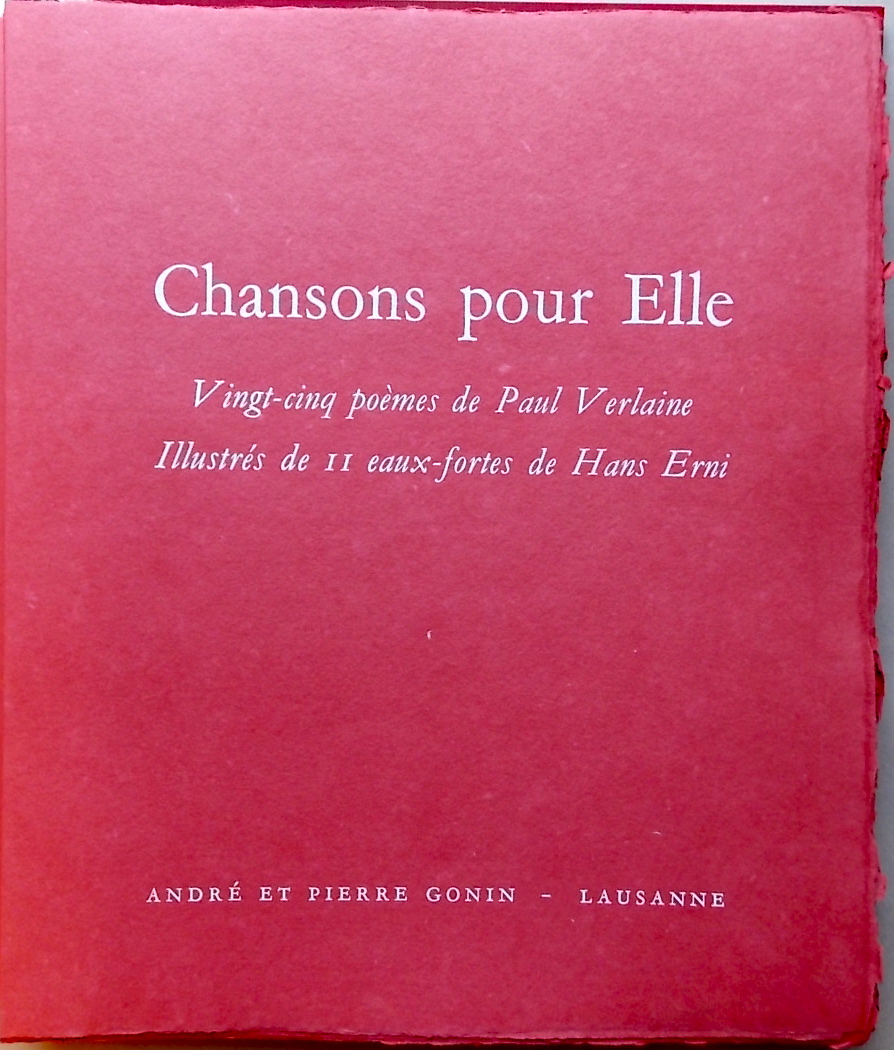 VERLAINE (Paul) - ERNI (Hans) Chansons pour elle. Lausanne, Gonin, 1983. – Image 2