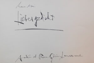 ERNI (Hans) Liebesgedicht. Lausanne, André et Pierre Gonin, 1962.