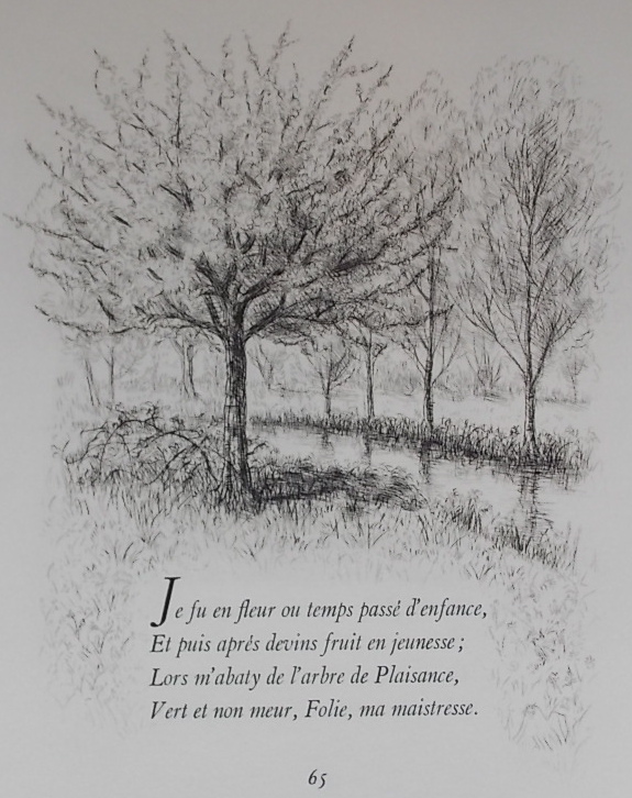 CHARLES D'ORLEANS - FRELAUT (Jean) Ballades, rondeaux et complaintes. Poésies choisies et ornées de gravures de Jean Frélaut. Paris, Lacourière, 1949. – Image 5