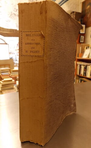 [ROUSSEAU] - PIGUET (Henri) Mélange de littérature. Lausanne, Hignou Ainé - Hignou & Comp., 1816.