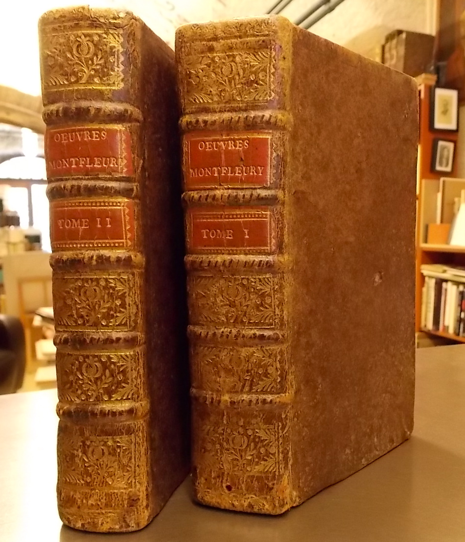 MONTFLEURY (Antoine Jacob, dit) Les Oeuvres de Monsieur Montfleury, contenant ses pièces de théatre. Représentées par la Troupe des Comédiens du Roy à Paris. A La Haye, J. van den Kieboom, Gerald Block, Adrien van Dorsten, 1735.