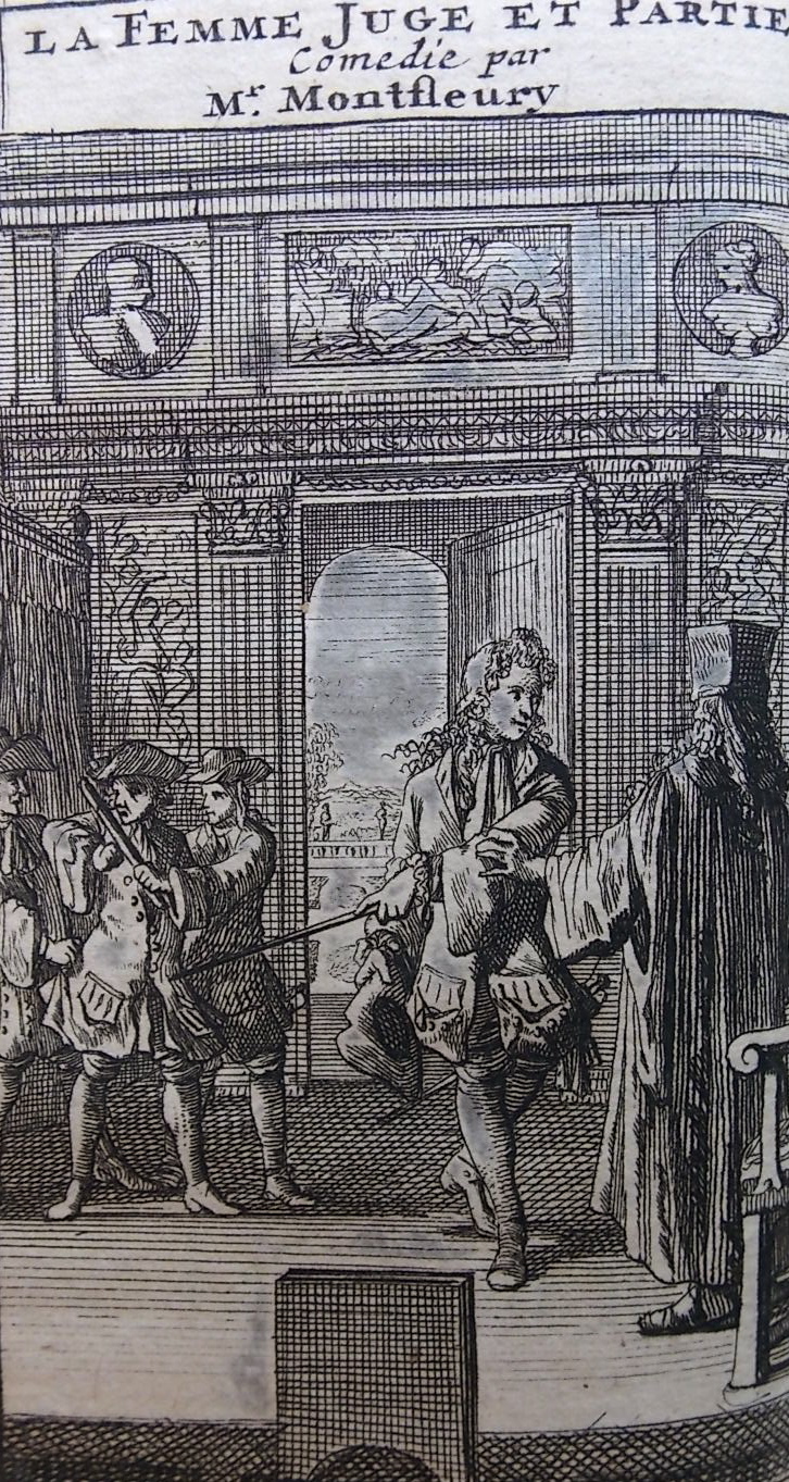 MONTFLEURY (Antoine Jacob, dit) Les Oeuvres de Monsieur Montfleury, contenant ses pièces de théatre. Représentées par la Troupe des Comédiens du Roy à Paris. A La Haye, J. van den Kieboom, Gerald Block, Adrien van Dorsten, 1735. – Image 5