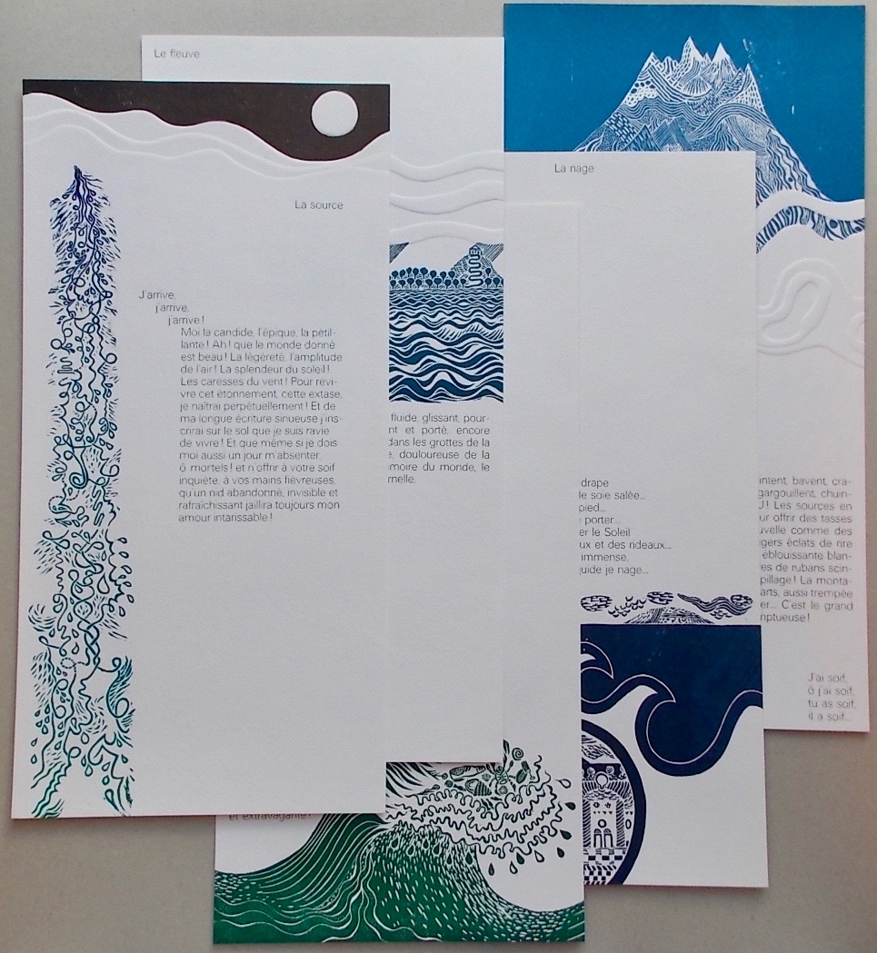 POCHON-EMERY (Françoise) & BOUVIER (Nicolas) Air Eau Terre Feu. Variations sur les quatre éléments. Denges-Lausanne, Au Verseau - Roth & Sauter, 1978. – Image 5