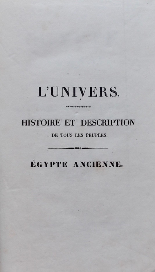 CHAMPOLLION-FIGEAC (M.) L'Egypte ancienne. Paris, Firmin Didot (coll. L'Univers - Histoire et description de tous les peuples), 1839. – Image 2