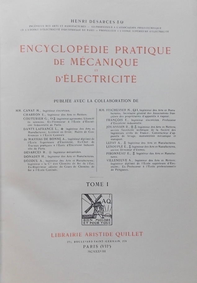DESARCES (Henri) Encyclopédie pratique de mécanique et d'électricité. Paris, Quillet, 1928-1930. – Image 3