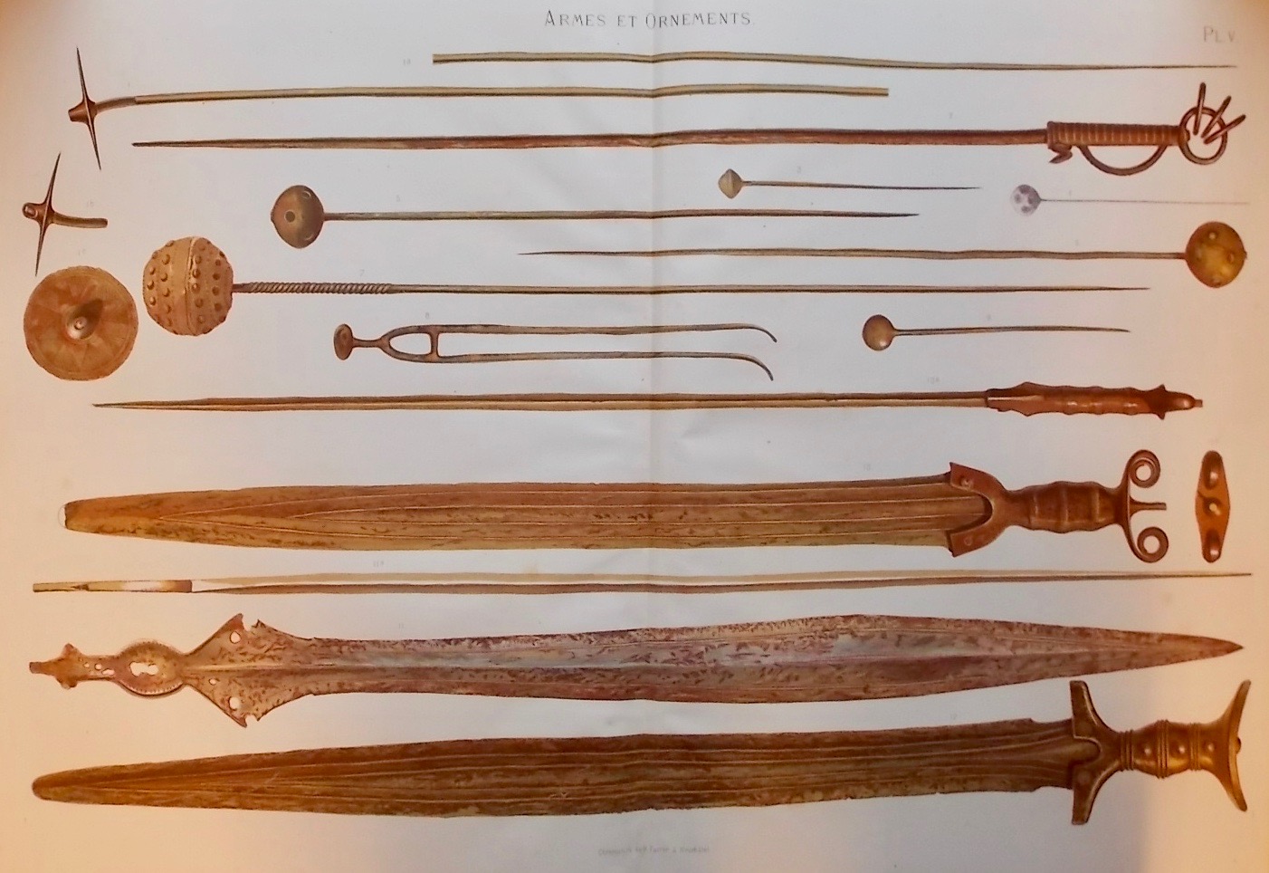 DESOR (Edouard) & FAVRE (Louis) Le bel âge du bronze lacustre en Suisse. Paris, Librairie Sandoz et Fischbacher & Neuchâtel, Librairie Générale de Jules Sandoz, 1874. – Image 4