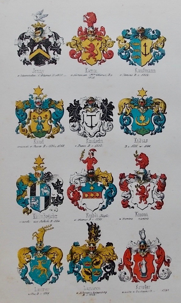 SPRECHER (Anton) Wappen der Anno 1854 lebenden Geschlechter der Stadt Chur Zurich, J. Siegfried, 1855. – Image 4