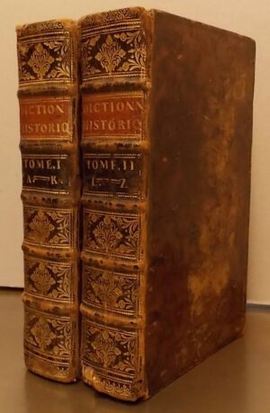 LADVOCAT (Jean-Baptiste) Dictionnaire historique portatif, contenant l'histoire des patriarches, des princes hébreux, des empereurs, des rois, et des grands capitaines; des dieux, des héros de l'antiquité payenne [...], des femmes savantes, des peintres [....]. A Basle, chez Jean-Jaques Schorndorff, 1758.