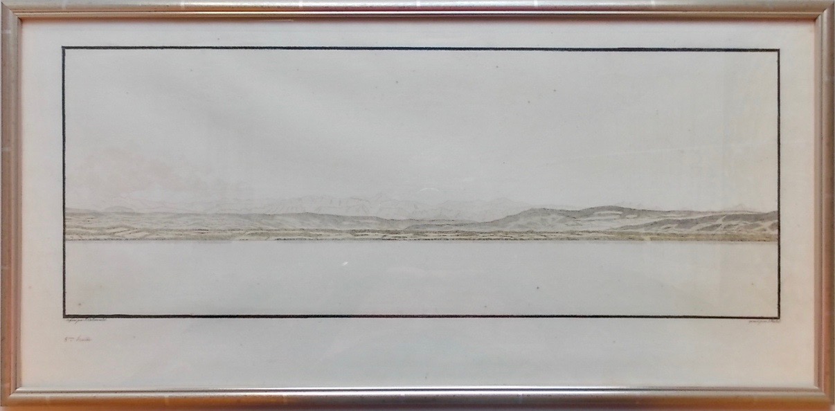 OSTERVALD (Jean-Frédéric) Vue générale de la chaîne des Alpes depuis Neuchâtel. vers 1830. – Image 5