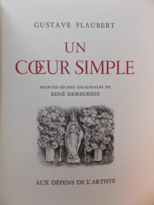 FLAUBERT (Gustave) Un coeur simple. Sans lieu, Aux dépens de l'Artiste, 1950.