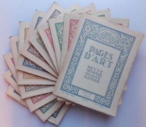 [REVUE] Pages d'Art. Revue Mensuelle Suisse Illustrée. Beaux-Arts - Musique - Littérature. Année complète - Nos 1 à 12, 1924. Genève, Sonor, 1924.