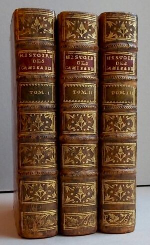 COURT (Antoine) Histoire des troubles des Cévennes ou de la guerre des Camisars, sous le règne de Louis le Grand ; tirée de Manuscrits secrets & authentiques & des observations faites sur les lieux mêmes, avec une carte des Cevennes. A Villefranche [Genève], chez Pierre Chretien, 1760.