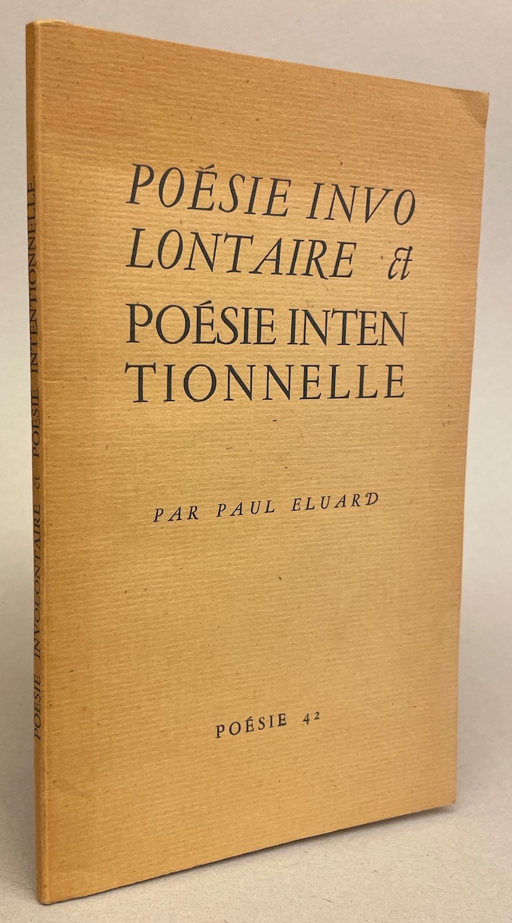 ELUARD (Paul) Poésie involontaire & Poésie intentionnelle. Villeneuve-lès-Avignon, Seghers - Poésie 42, 1942. – Image 3