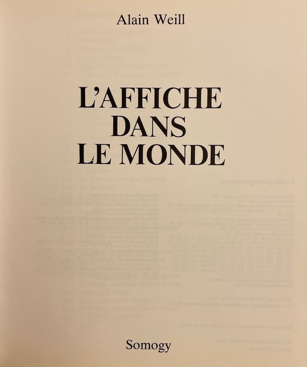 WEILL (Alain) L'affiche dans le monde. Paris, Somogy, 1984. – Image 2