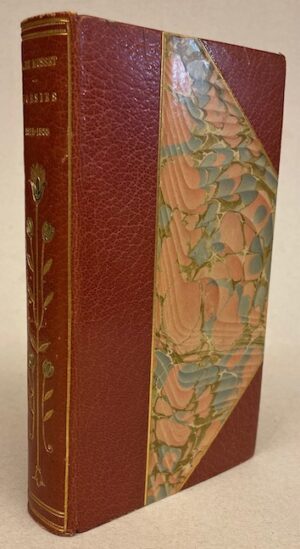 MUSSET (Alfred de) Poésies 1828-1833. Contes d'Espagne et d'Italie - Poésies diverses - Spectacle dans un fauteuil - Namouna. Paris, Lemerre, sans date.