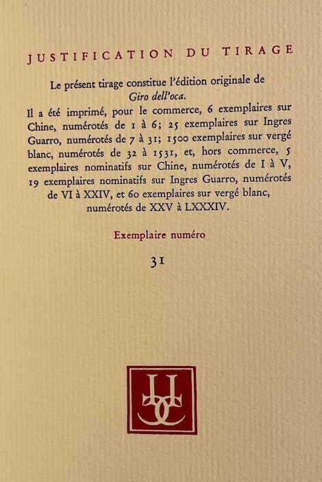 LARBAUD (Valery) Giro dell'oca. Neuchâtel, Ides et Calendes (coll. Fleuron), 1946. – Image 3