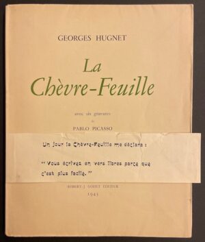 HUGNET (Georges) La Chèvre-Feuille. Paris, Robert-J. Godet, 1943.