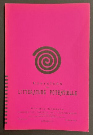 ‎Cahiers du Collège de Pataphysique Exercices de littérature potentielle. Viridis Candela / Cahiers du Collège de Pataphysique, Dossier n° 17 du 22  Sable LXXXIX (22 décembre 1961).