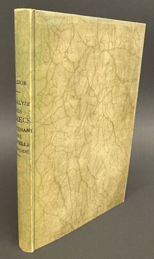 PHILIDOR (François-André Danican) L'Analyze des Echecs: Contenant une Nouvelle Méthode pour apprendre en peu de tems à se perfectionner dans ce Noble Jeu. A Londres, sans nom, L'An 1749.