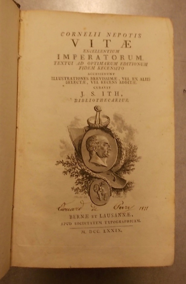 CORNELIUS NEPOS - ITH (Johann Samuel) Cornelii Nepotis Vitae excellentium imperatorum. Textui ad optimarum editionum fidem recensito, accesserunt illustrationes brevissimae, vel ex aliis selectae, vel recens additae, curavit J. S. Ith Bernae et Lausannae, apud Societatem Typographicam, 1779. – Image 3