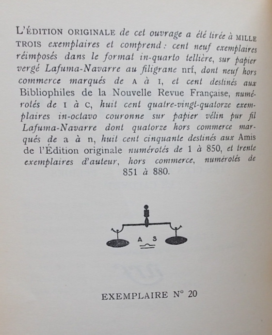 SALMON (André) Créances 1905-1910. Les clés ardentes - Féeries - Le calumet. Paris, Librairie Gallimard - Editions de la Nouvelle Revue Française, 1926. – Image 2