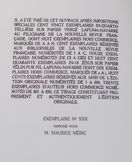 JACOB (Max) Le Roi de Béotie Paris, Editions de la NRF, 1921. – Image 3