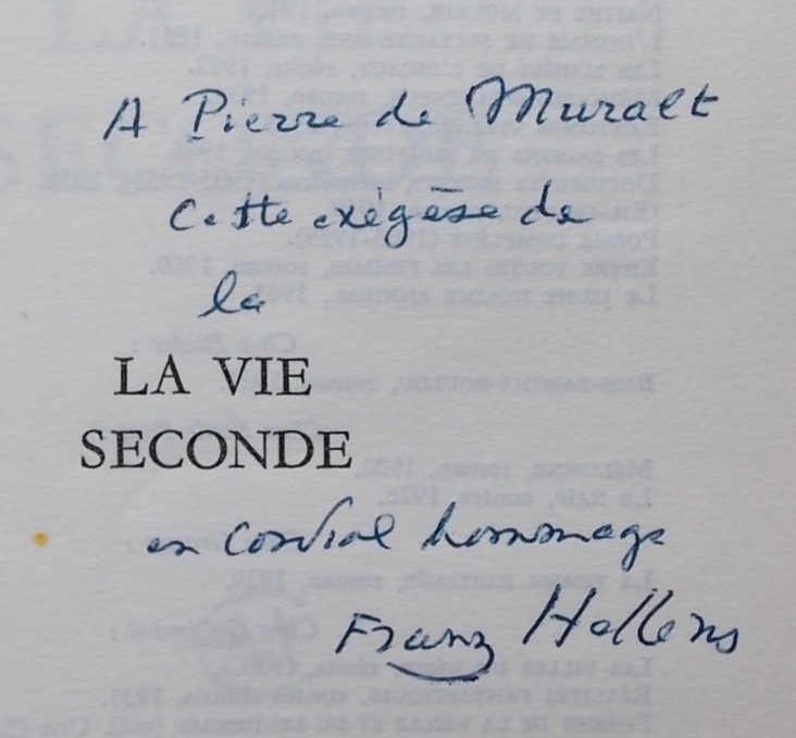 HELLENS (Franz) La vie seconde. Paris, Albin Michel, 1963. – Image 2