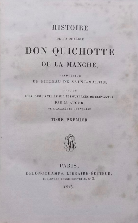 CERVANTES SAVEDRA (Miguel de) Histoire de l'admirable Don Quichotte de la Manche. Paris, Delongchamps, 1825. – Image 5