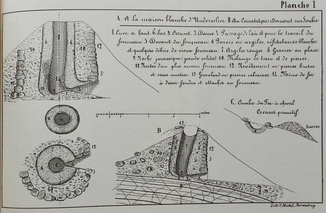 QUIQUEREZ (A.) De l'âge du fer. Recherches sur les anciennes forges du Jura bernois. Porrentruy, Société Jurassienne d'Emulation (coll. L'Oeil & la Mémoire), 1992. – Image 3