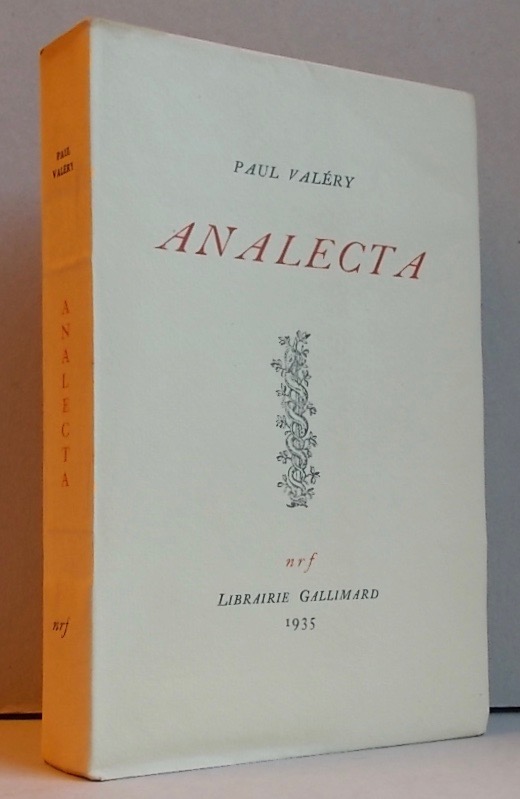 VALERY (Paul) Analecta. Paris, Gallimard, 1935. – Image 3