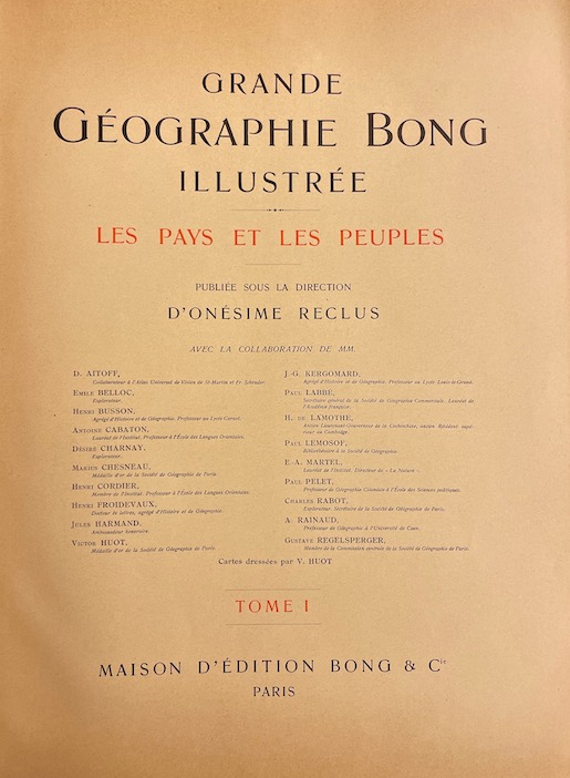 RECLUS (Onésime) La grande géographie Bong illustrée. Les pays et les peuples. Paris, Editions Bong & Cie, 1911-1914. – Image 3
