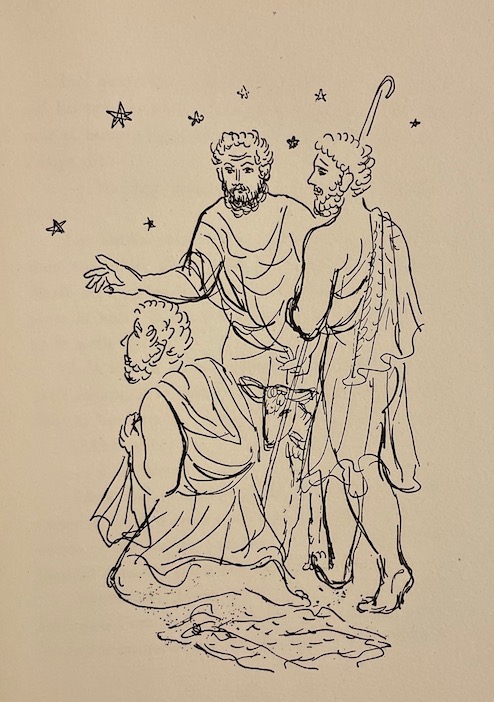 CHABLE (Philippe) Histoire de Joël et de la merveilleuse lumière dorée. Neuchâtel, Messeiller, 1945. – Image 3