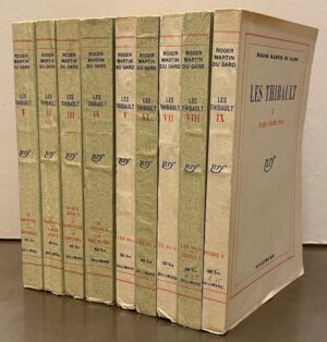 MARTIN DU GARD (Roger) Les Thibault. Paris, Editions Gallimard, 1941-1942.