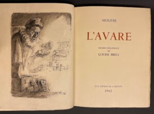 MOLIERE L'avare. [Paris], aux dépens de l'artiste - Les Bibliophiles Franco-Suisses, 1942.