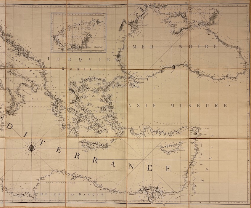 LAPIE (Pierre) - RIZZIV ZANNONI (Giovanni Antonio) Carte réduite de la mer Méditerranée et de la mer Noire, dédiée et présentée à S. M. l'Empereur et Roy... A Paris, chez J. S. Gravier, 1808. – Image 4