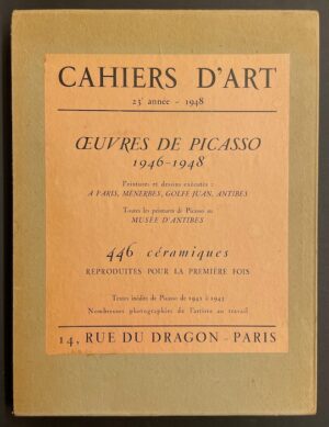 [PICASSO] - ZERVOS (Christian) Cahiers d'Art N° 1 (23e année). Paris, Cahiers d'Art, 1948.