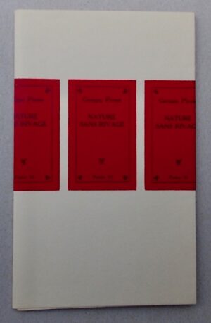 PIROUE (Georges) Nature sans rivage. Paris, Seghers (coll. PS - Poésie 51), 1951.