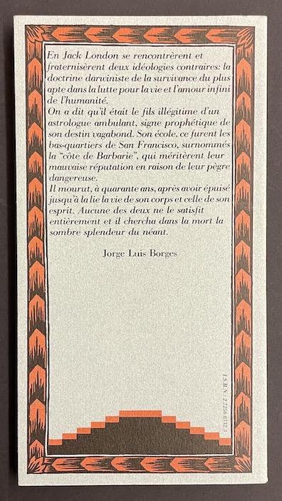 LONDON (Jack) Les morts concentriques. Sans lieu, Retz - Franco Maria Ricci (coll. La Bibliothèque de Babel), 1978. – Image 3