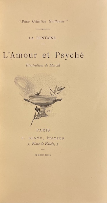 LA FONTAINE (Jean de) L'Amour et Psyché. Paris, E. Dentu (Petite Collection Guillaume), 1892. – Image 4