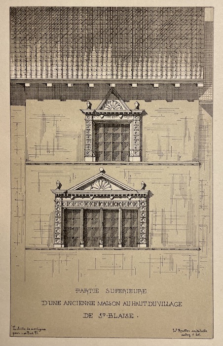 REUTTER (Louis) Fragments d'architecture neuchâteloise, aux 16e, 17e et 18e siècles. Ière série. Neuchâtel, Librairie Jules Sandoz, 1879. – Image 4