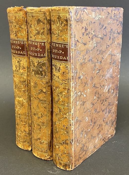 BOURDALOUE (Père Louis) Pensées du Père Bourdaloue, de la Compagnie de Jésus, sur divers sujets de religion et de morale. Paris, Gissey, Veuve Bordelet et Durand, 1758.