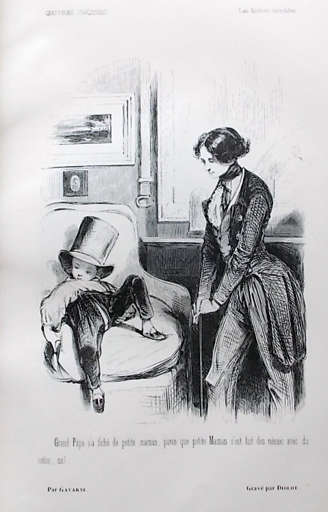 GAVARNI (Sulpice-Guillaume Chevalier, dit) Oeuvres Choisies. Revues, corrigées et nouvellement classées par l'Auteur. - Études de moeurs contemporaines. Paris, Hetzel, 1846-1847. – Image 3