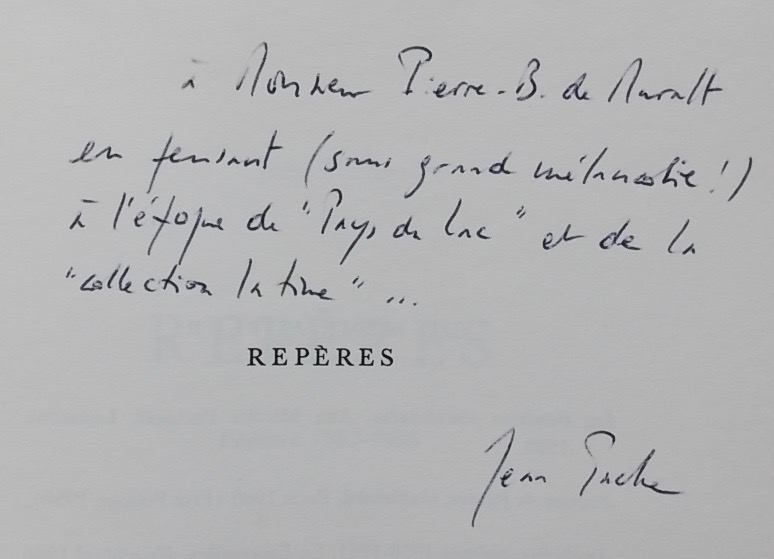 PACHE (Jean) Repères. Poèmes 1962-1966. Lausanne, Editions de l'Aire, 1969. – Image 2