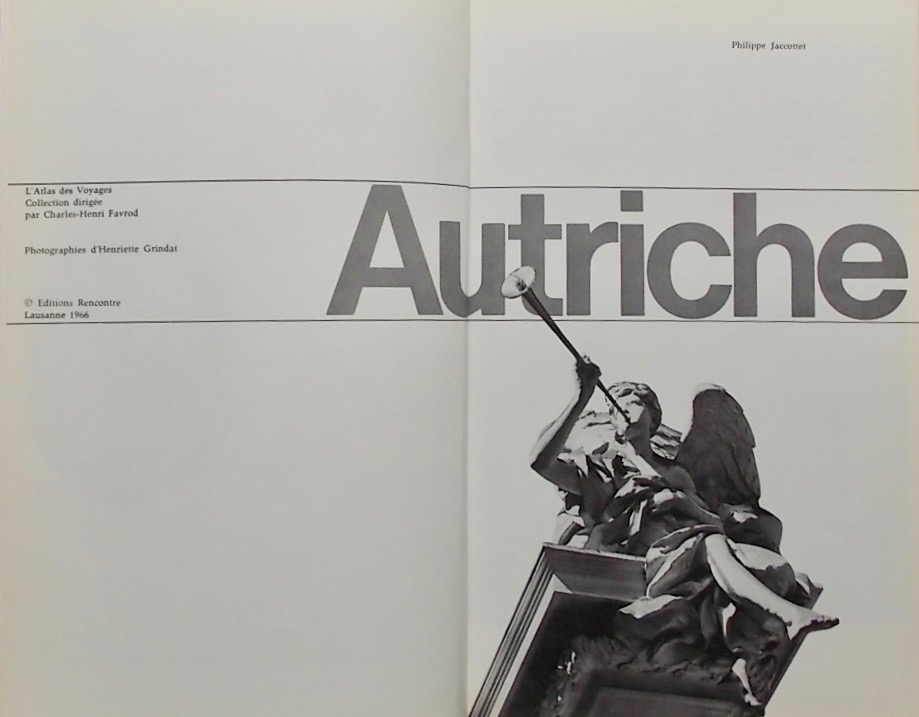 JACCOTTET (Philippe) Autriche. Lausanne, Rencontre (coll. "L'Atlas de Voyage"), 1966. – Image 3