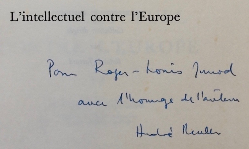 RESZLER (André) L'intellectuel contre l'Europe. Paris, PUF (coll. Perspectives Critiques"), 1976. – Image 2